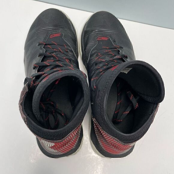 Under Armour Shoes Youth Boys Size 6.5 Black Red Sneakers - Picture 7 of 10